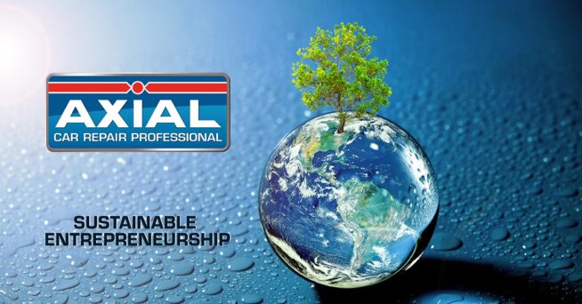 A perfectly planted globe resting on the refreshing water. The concept of protecting the environment