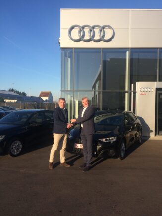 Mike Lemahieu (CEO Lemahieu Group) en Hans Parmentier (Head of Fleet Business Unit Raes Autogroep)