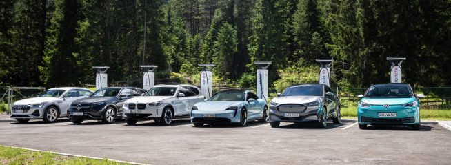 electric vehicles charging at ionity