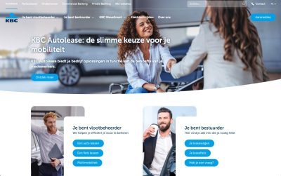 KBC Autolease lanceert een nieuwe website om beter in te spelen op de behoeften van zijn klanten en bestuurders