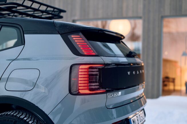 Volvo EX30 Cross Country with Swedish winter cabin