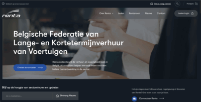 Nieuwe website voor lease- en verhuurfederatie Renta