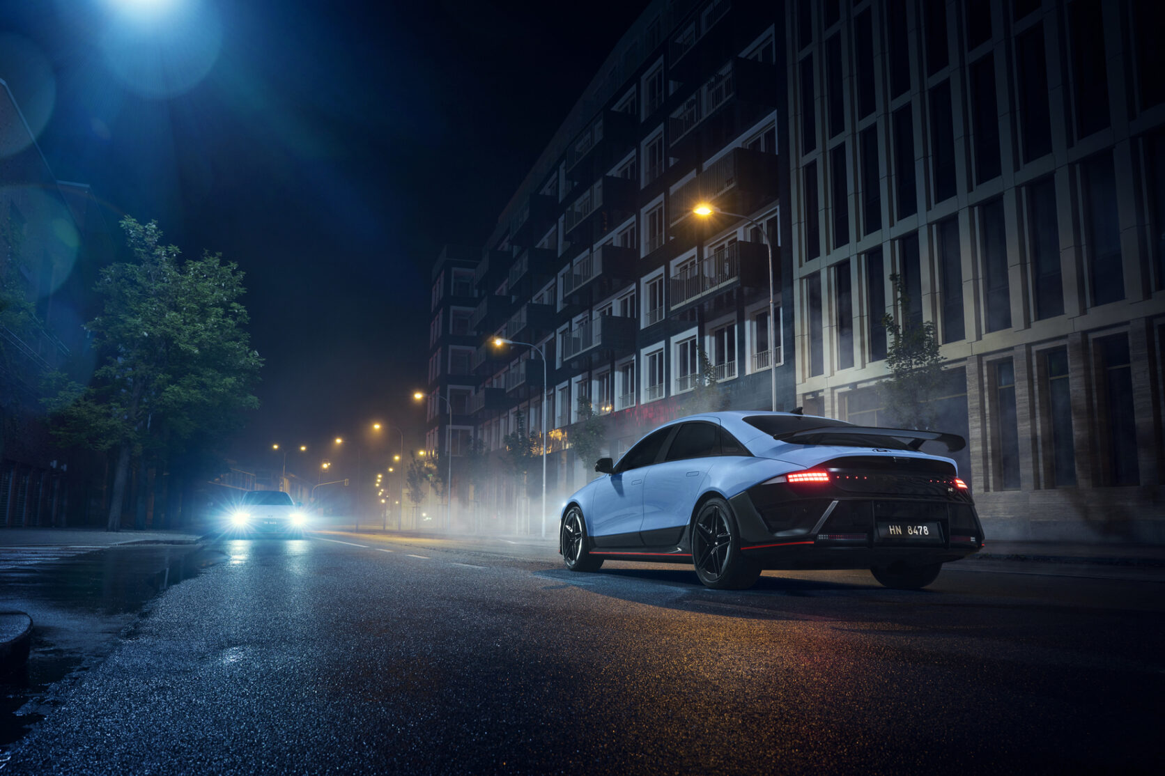 Photo IONIQ 6 N_Night Rear Quarter - Copy