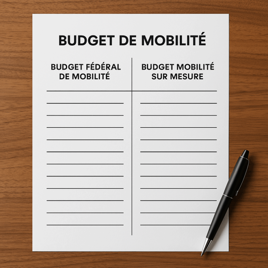 Budget de mobilité - cadre légal fédéral ou solution sur mesure: que choisir?