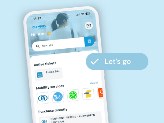 Olympus-app mobiliteitsopties