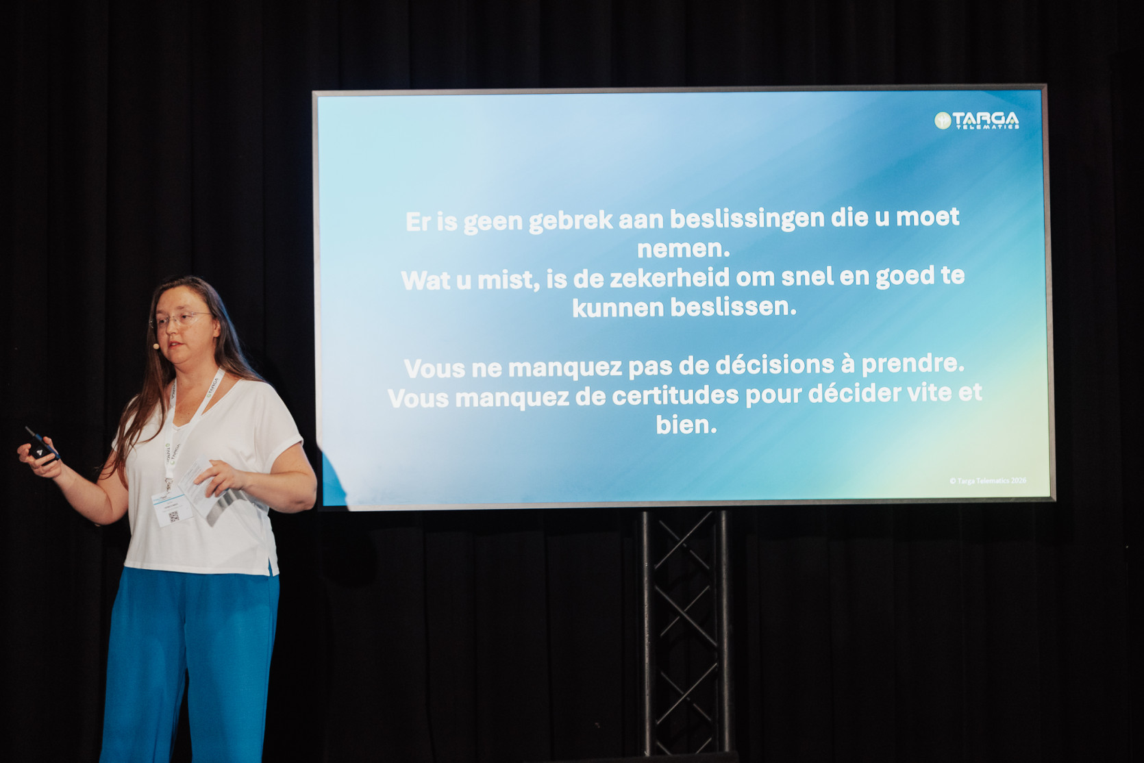 Sylvia Verboomen, International Key Account Manager Targa Telematics. 