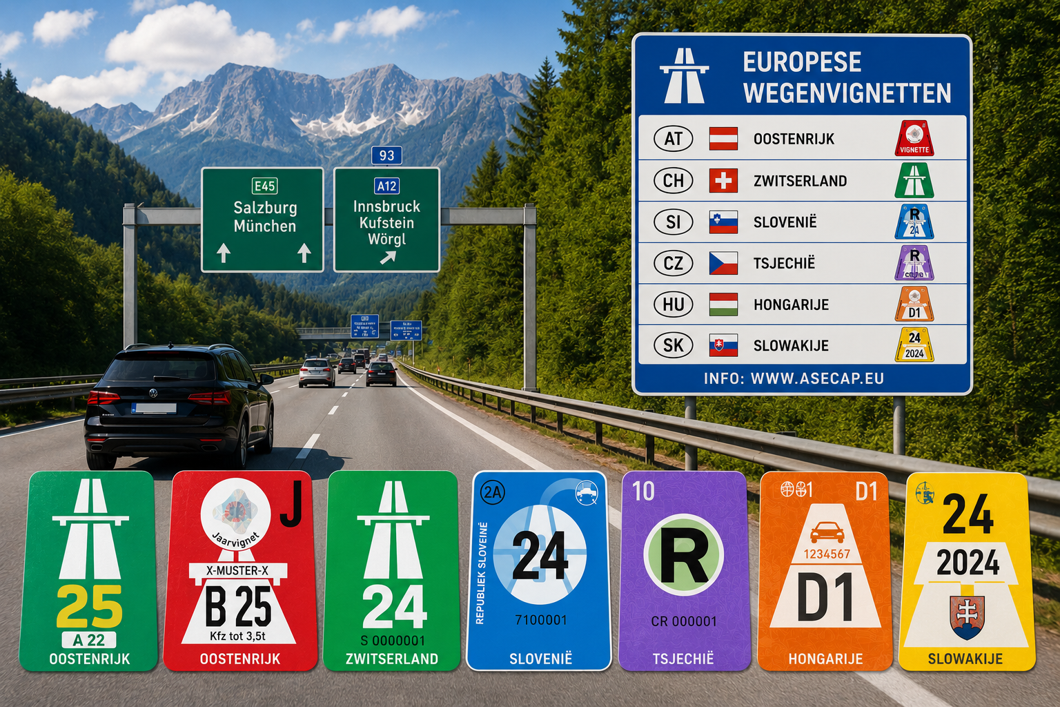 europese wegenvignetten